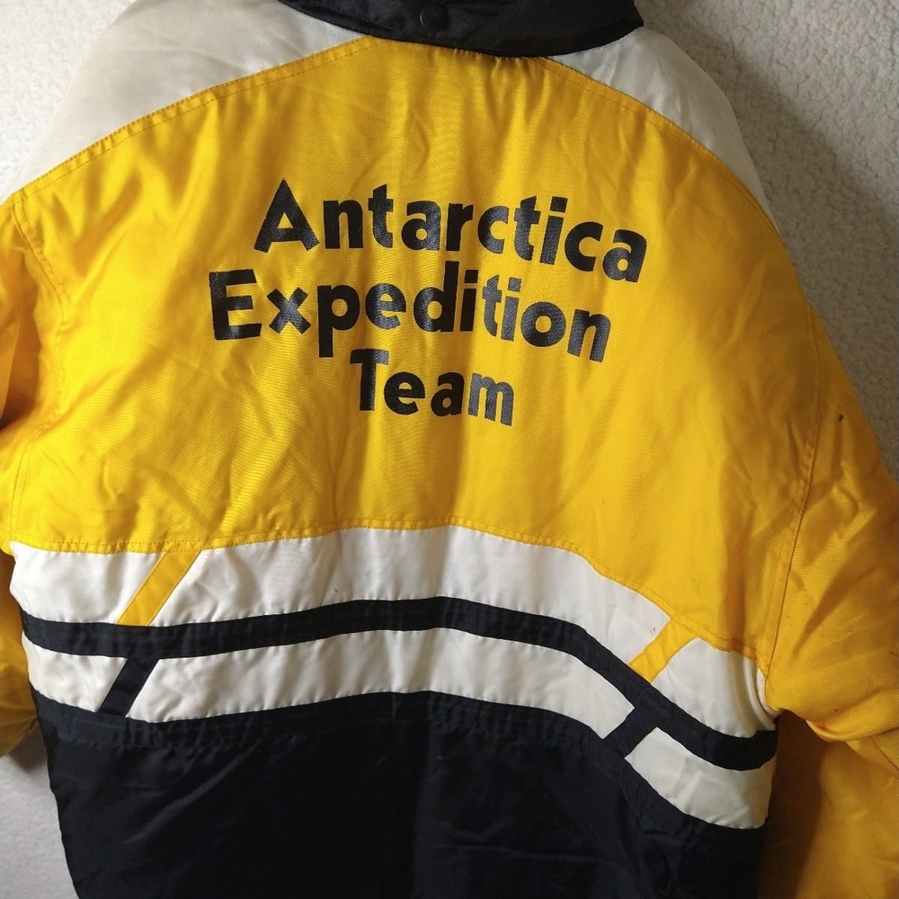 Antarctica Expedition Team Yellow and Black Jacket